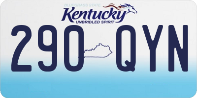 KY license plate 290QYN