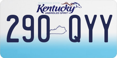 KY license plate 290QYY