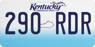 KY license plate 290RDR