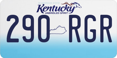 KY license plate 290RGR