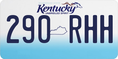 KY license plate 290RHH