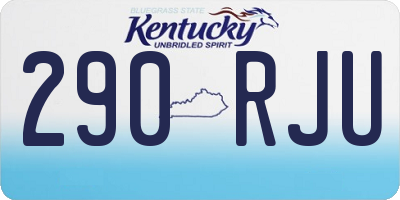 KY license plate 290RJU