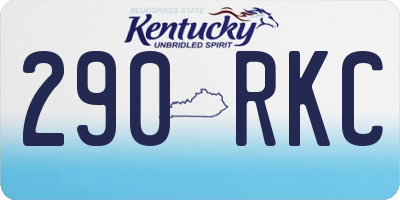 KY license plate 290RKC