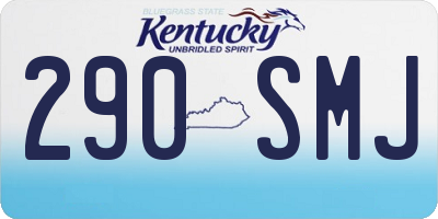 KY license plate 290SMJ