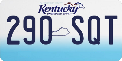 KY license plate 290SQT