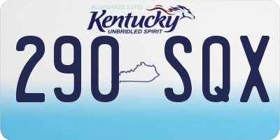 KY license plate 290SQX