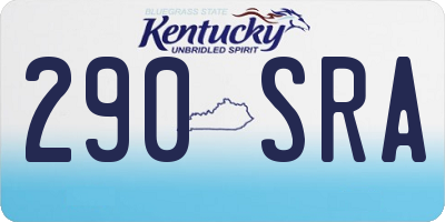KY license plate 290SRA
