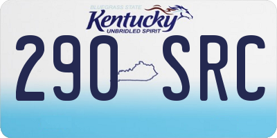 KY license plate 290SRC