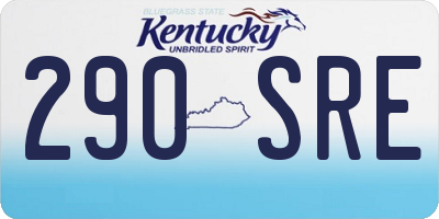 KY license plate 290SRE