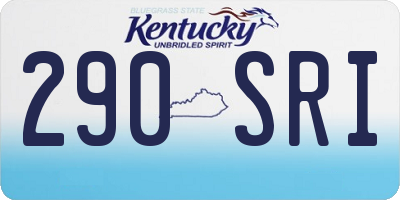 KY license plate 290SRI