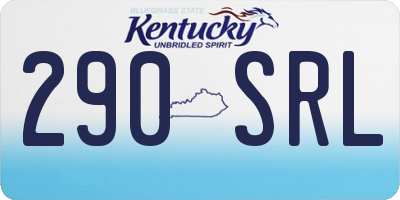 KY license plate 290SRL