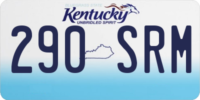 KY license plate 290SRM