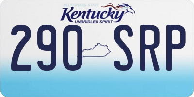 KY license plate 290SRP