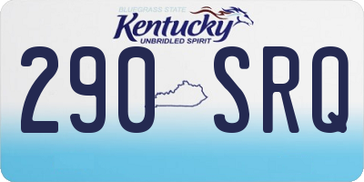 KY license plate 290SRQ
