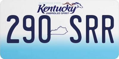 KY license plate 290SRR