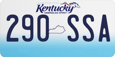 KY license plate 290SSA