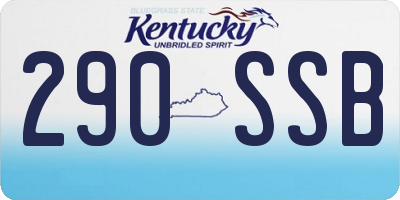 KY license plate 290SSB