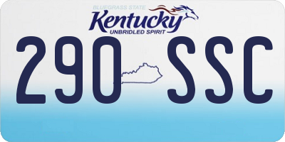 KY license plate 290SSC