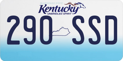 KY license plate 290SSD