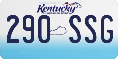 KY license plate 290SSG