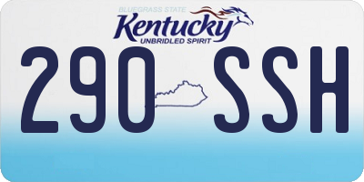 KY license plate 290SSH