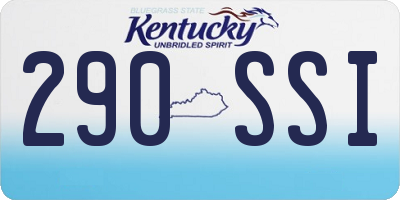 KY license plate 290SSI