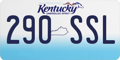 KY license plate 290SSL