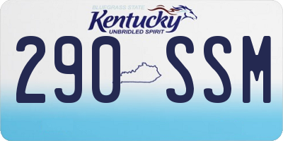 KY license plate 290SSM