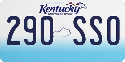 KY license plate 290SSO