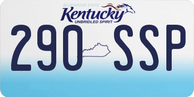 KY license plate 290SSP
