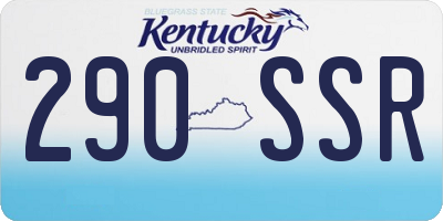 KY license plate 290SSR