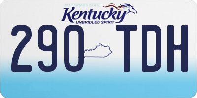 KY license plate 290TDH