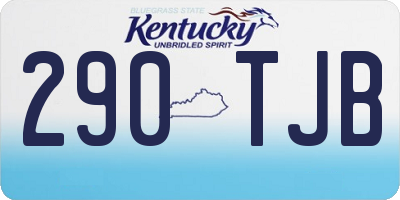 KY license plate 290TJB