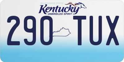 KY license plate 290TUX