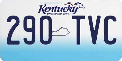 KY license plate 290TVC
