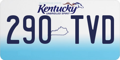 KY license plate 290TVD