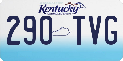 KY license plate 290TVG