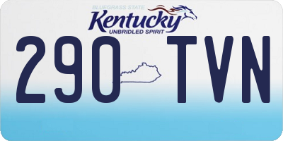 KY license plate 290TVN