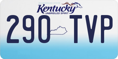 KY license plate 290TVP