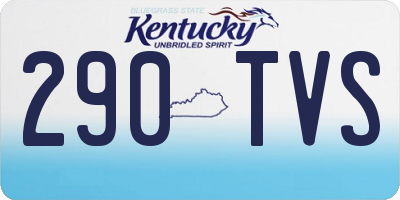 KY license plate 290TVS