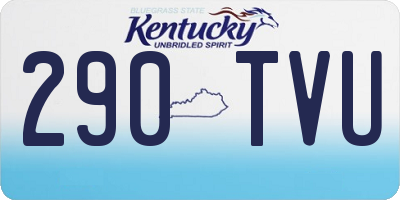 KY license plate 290TVU