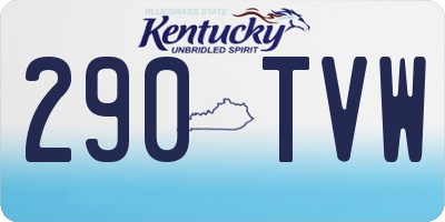 KY license plate 290TVW