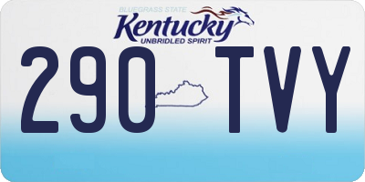 KY license plate 290TVY