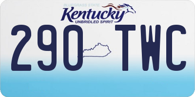 KY license plate 290TWC