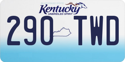KY license plate 290TWD