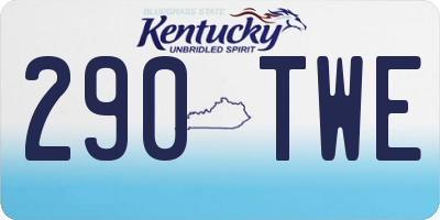 KY license plate 290TWE