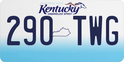 KY license plate 290TWG