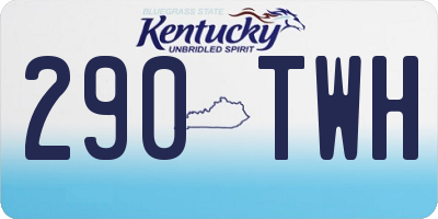 KY license plate 290TWH