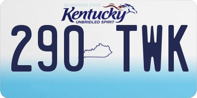 KY license plate 290TWK