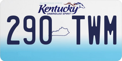 KY license plate 290TWM